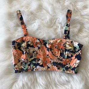 Mink Pink Floral crop top